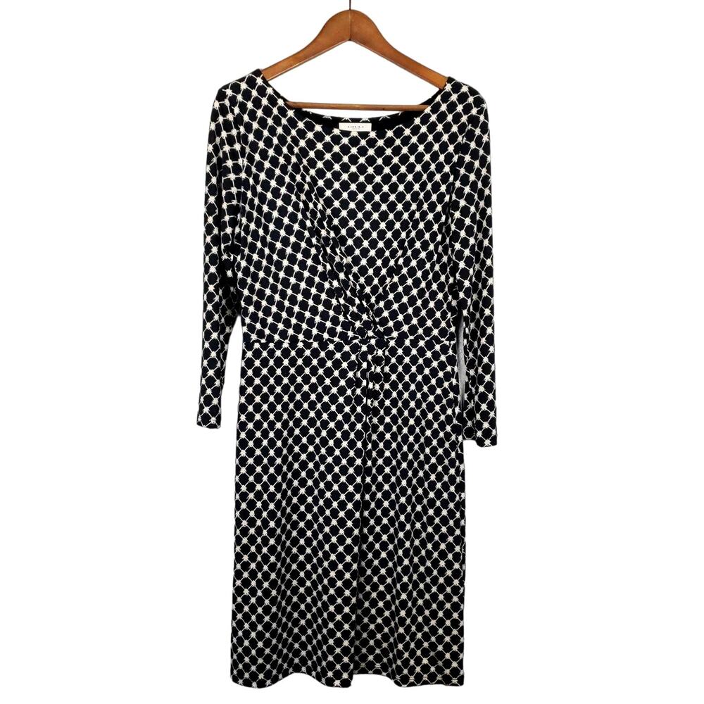 GILLI Draped Midi Dress Long Sleeve - L